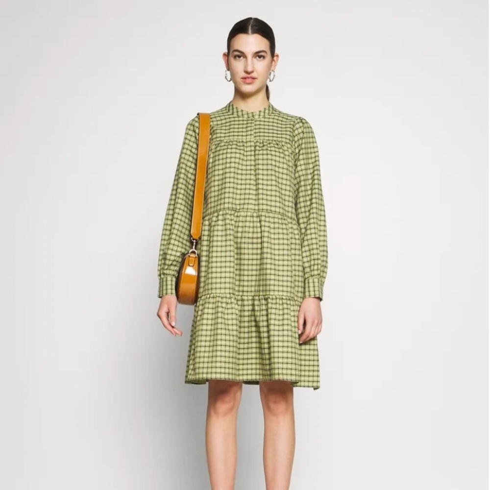MOSS Copenhagen Camille plaid dress. NWT